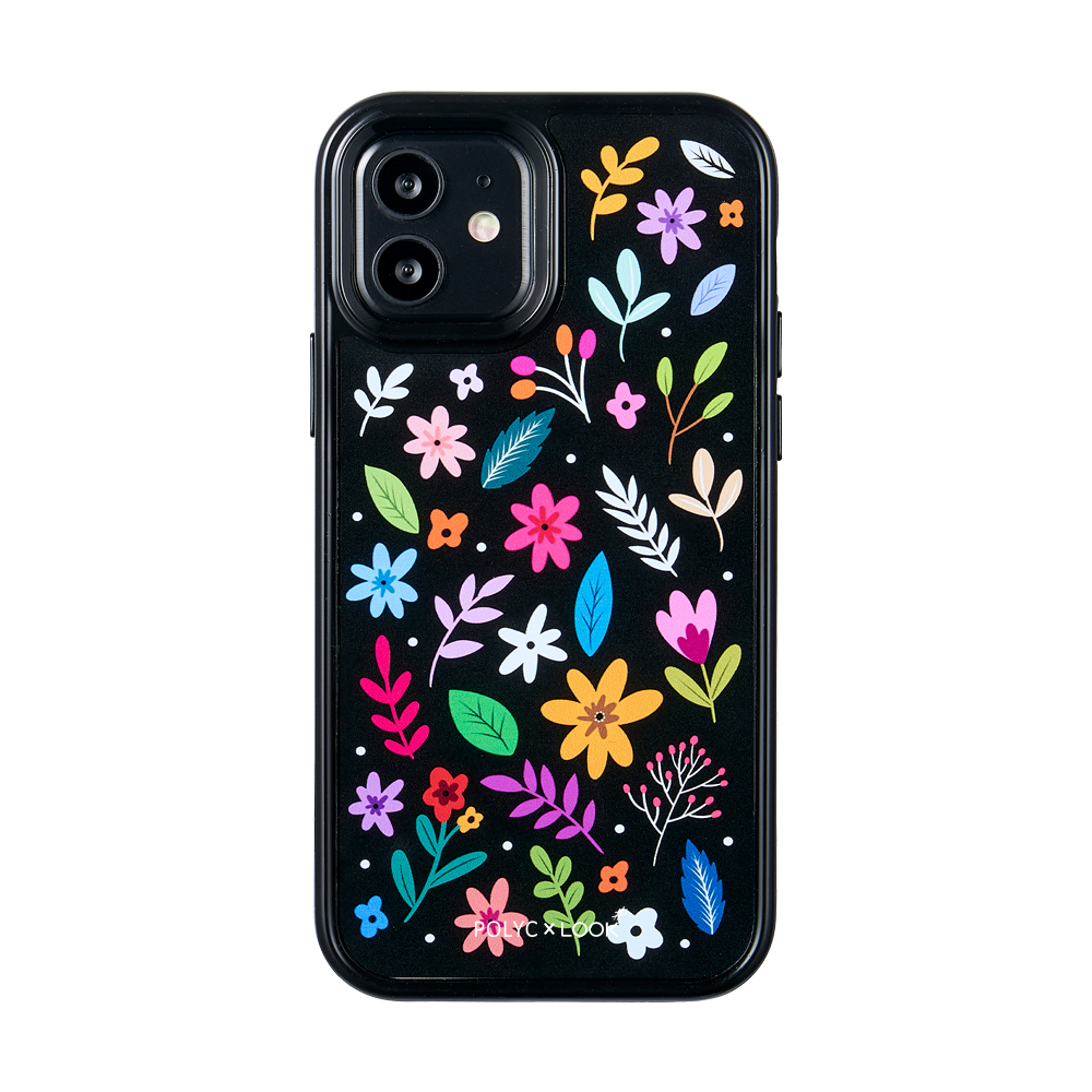 POLYC X LOOK# <br> LOOKCASE | Black Meadow <br> iPhone 12/ 12 Pro